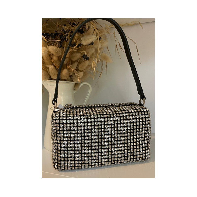 Sac strass Argenté