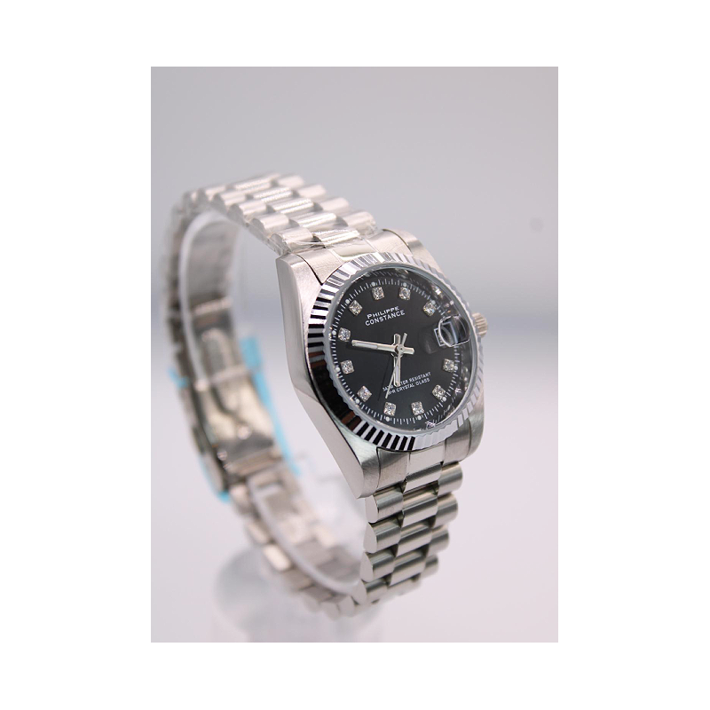 Montre Rolixa A l'eau Argentée fond noir