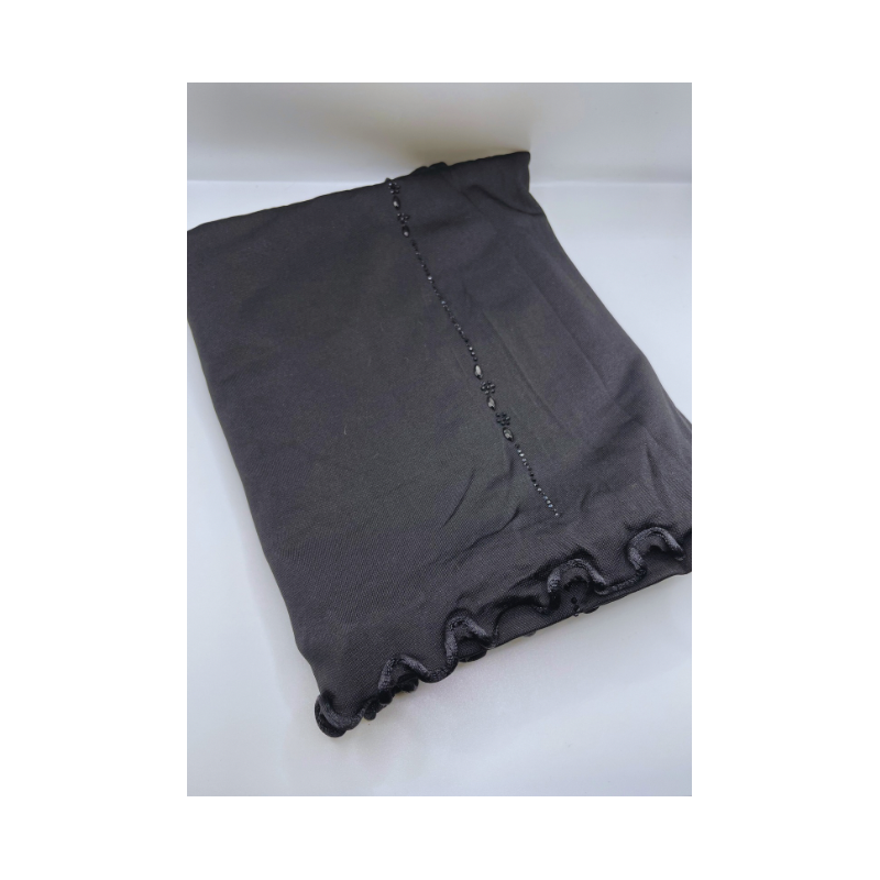 Foulard jersey premium frisé noir