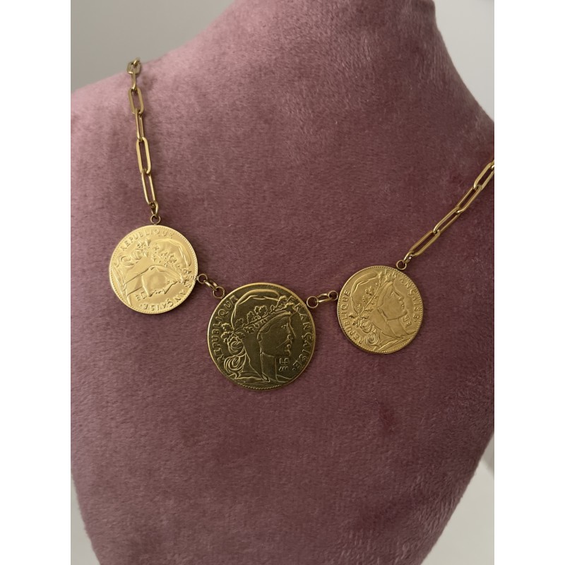 Collier 3louisa en acier inoxydable