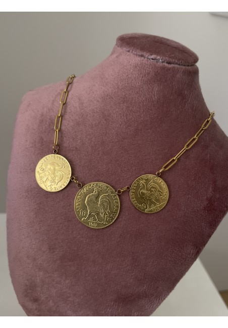 Collier 3louisa en acier inoxydable