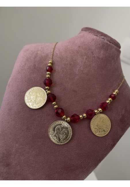 Collier zircone rouge 3louisa