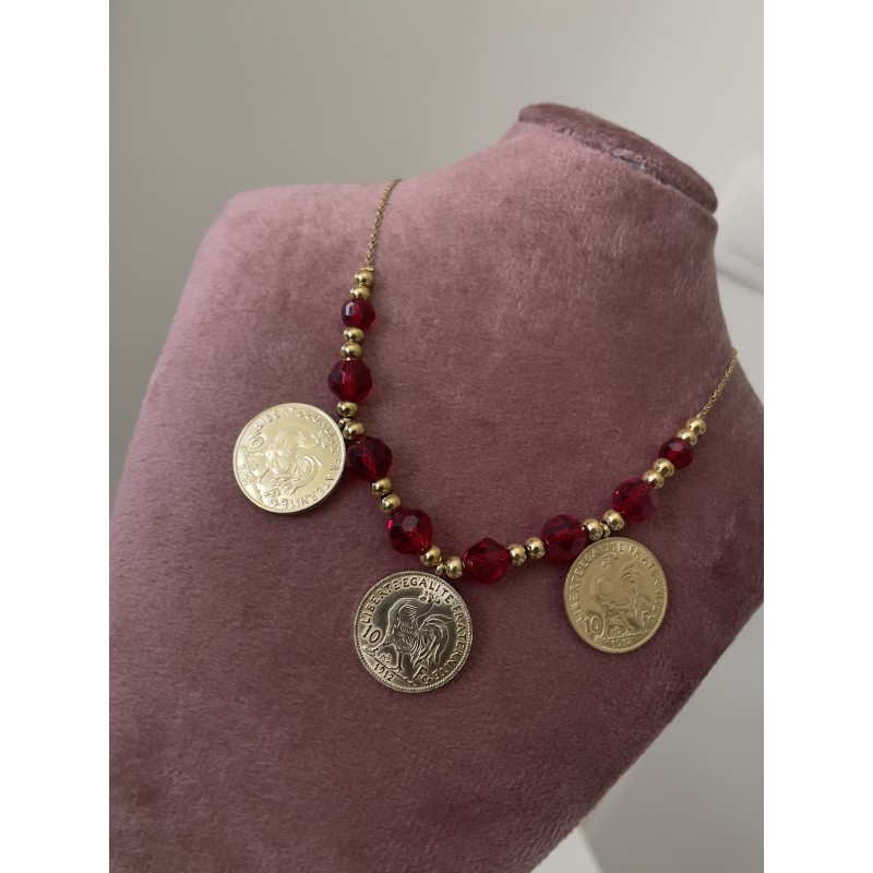Collier zircone rouge 3louisa