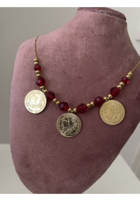 Collier zircone rouge 3louisa