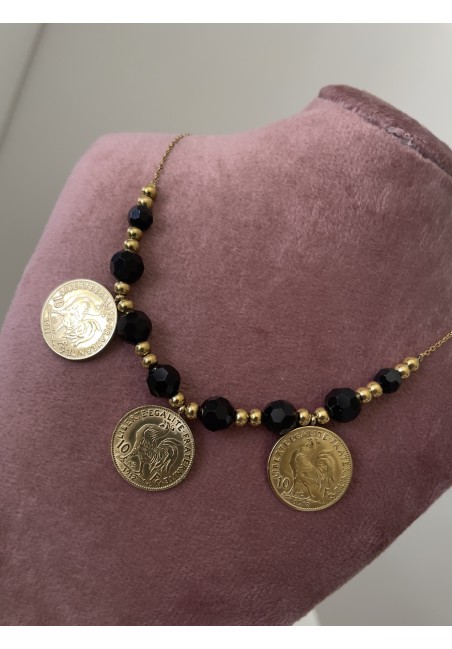 Collier zircone noir 3...