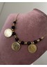 Collier zircone noir 3 Louisa en acier inoxydable