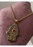 Collier khmisa perle rouge