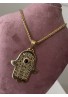 Collier khmisa perle noir