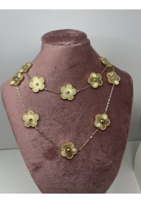 parure fleur dorée